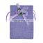Cotton Linen Drawstring Closure Bags With Tulips
