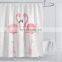 i@home fashion white flamingo printed shower curtain bathroom waterproof modern sets