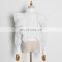 TWOTWINSTYLE Patchwork Ruffle Turtleneck Lantern Long Sleeve Loose Blouse For Women 2020