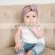 22Colors Baby Turban Nylon Headband Girls Solid Soft Headwraps With ball