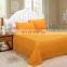 Solid Sheet Sets 100% Polyester Mattress Covers Golden Flat Sheet Sets