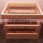 Custom unpainted wooden beer bottle crate wine crate with handle