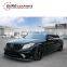 S-CLASS W222 S63 S65 K style body kit 2014-2017y carbon fiber material rear diffuser and front lip upgrade kit