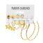heart earrings jewelry earrings fashion european and american exaggerated earing sets earrings for women