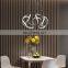 Aluminum Acrylic Irregular Surround Type Pendant Light Decorative Hanging Lamp