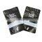 100% recycle  custom Logo resealable matte black  mylar ziplock bags powder stand up pouch with window