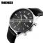 Hot Selling Luxury Quartz Men Business Watch Skmei 9117 Classic Fashion Chronograph Watches Leather Strap Stainless Steel Back