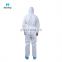 Type 5 6 Dust Liquid Proof Hooded Microporous Coverall Suit for Industrial Use