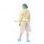 Industry Use Dustproof Laboratory Impervious Disposable Yellow Isolation Cover Gown