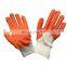 4SAFETY Heavy Duty Orange Rubber Gloves Latex Work