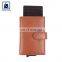 High Quality Fashion Style Loop Closure Type Nickle Fittings Short Length Genuine Leather Men's Slim Wallet at Low Price