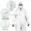 Polypropylene coverall with waterproof microporous dustproof purification fabric Isolated clothing hood suit overalls for men