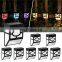 Abs Solar Garden Fence Wall Light Outdoor Rgb Color Changing Landscape Lighting Led Courtyard Path Step Waterproof Lamp