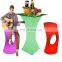 outdoor party tables and chairs /Outdoor Luminous Remote control 16 color changing LED table furniture