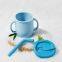 Silica gel sippy cup baby drinking cup learning drinking cup 1-year-old baby drinking diagonal cup