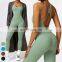 Custom Sexy Sleeveless Rompers Sports Jumpsuits Workout Bodysuit Gym Fitness Sets Women Cross Back One Piece Yoga Jumpsuit