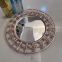 13 Inch New Design Round Decorate Charger plate With Mirror European and American Banquet Plate