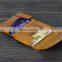 3 fold multicolor card package Business card holder Vegetable tanned leather first layer of leather skin cream tree retro style
