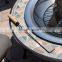 Red Ember Mosaic 40 Inch Surround Fire Pit with Copper Fire Bowl with FREE Cover
