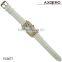 Vogue fashion design crystal watch promotion gift leather women watch