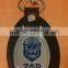 custom metal leather keychain / oval THE ZETA PHI BETA sigma registry engraved enamel leather metal key fob key ring