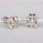 Bright zircon stone silver earring plug earring tunnel