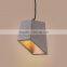 American countryside style modern design cement resteurant industrial drop lamp/light