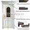 white primed mahogany solid wood arched glass interior doors
