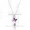 Fashion New Arrival Women Rhinestone Jewelry Butterfly Necklace Crystals