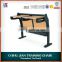 Commercial folding wood lecture hall chair with flexible writing board