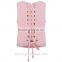 2016 OEM manufacturer factory supply knit sleeveless pink women crop tops wholesale