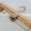 Hot sale laminated wooden clothes hanger with metal clips