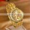 2015 Luxury Geneva Fashion Men Diamond Stainless Steel Strap Business and Casual Wristwatch Quartz Gold Silver Rose Gold Watch