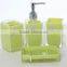 MZ Plastic colorful bathroom accessories set with lotion bottle
