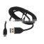 Black 3FT 1M Micro USB Data Sync Charger Cable Cord For HTC
