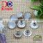 Silver Button Metal Fastenings for Clothes with Inlaided Diamond,Snap Fastener for Coat