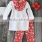 2016 new hot sale baby girls thanksgiving outfits turkey fall children boutique clothing