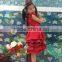 2013 latest girl party wear western dress Wholesale kids party wear red puffy dresses for teenagers IRL picture