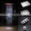 chrome finish led shower faucet embed ceiling square shower set stainless steel shower head with led hydro power lights