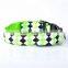 Safety Rhombus Pattern Collar Light Night Up Nylon LED Adjustable Collars S M L XL