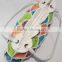 handmade leather bag ladies fancy large size crochet design multi color handbag many pockets