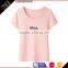 manufacturer china custom women's clothing bluk printing Miss Log t-shirt