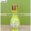 personal care use and golden aluminum screw cap type 100ml plastic bottle for lotion