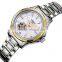 New Fashion Women Men Mechanical Stainless Steel Skeleton Luxury Lovers Wrist Watches