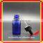 child resistant dropper bottle with blue glass bottle for essential oil with essential oil bottle