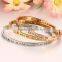 Stainless Steel Jewelry Rhinestone Roman Numerals Bracelet