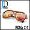 High Quality Classic Wood Metal Combination Aviator Wood Sunglasses