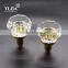 2 1/6 inch bling interior door set octagon shape door hardware glass knobs