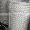 white 3 strand twisted polyester mooring rope