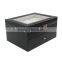 Store More Watch Box Large 20 Mens Black Leather Display Glass Top Jewelry Case Organizer